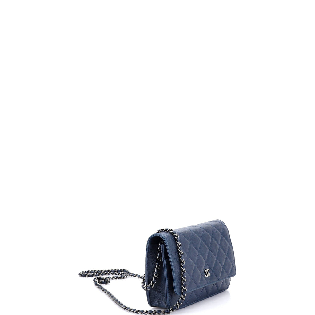 Wallet on Chain Quilted Caviar