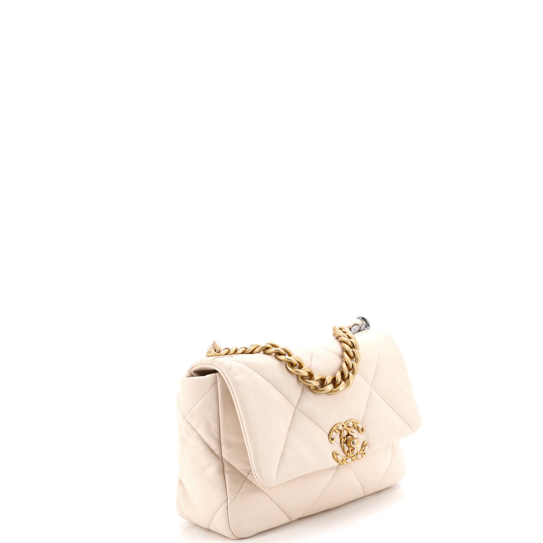 19 Flap Bag Quilted Leather Medium