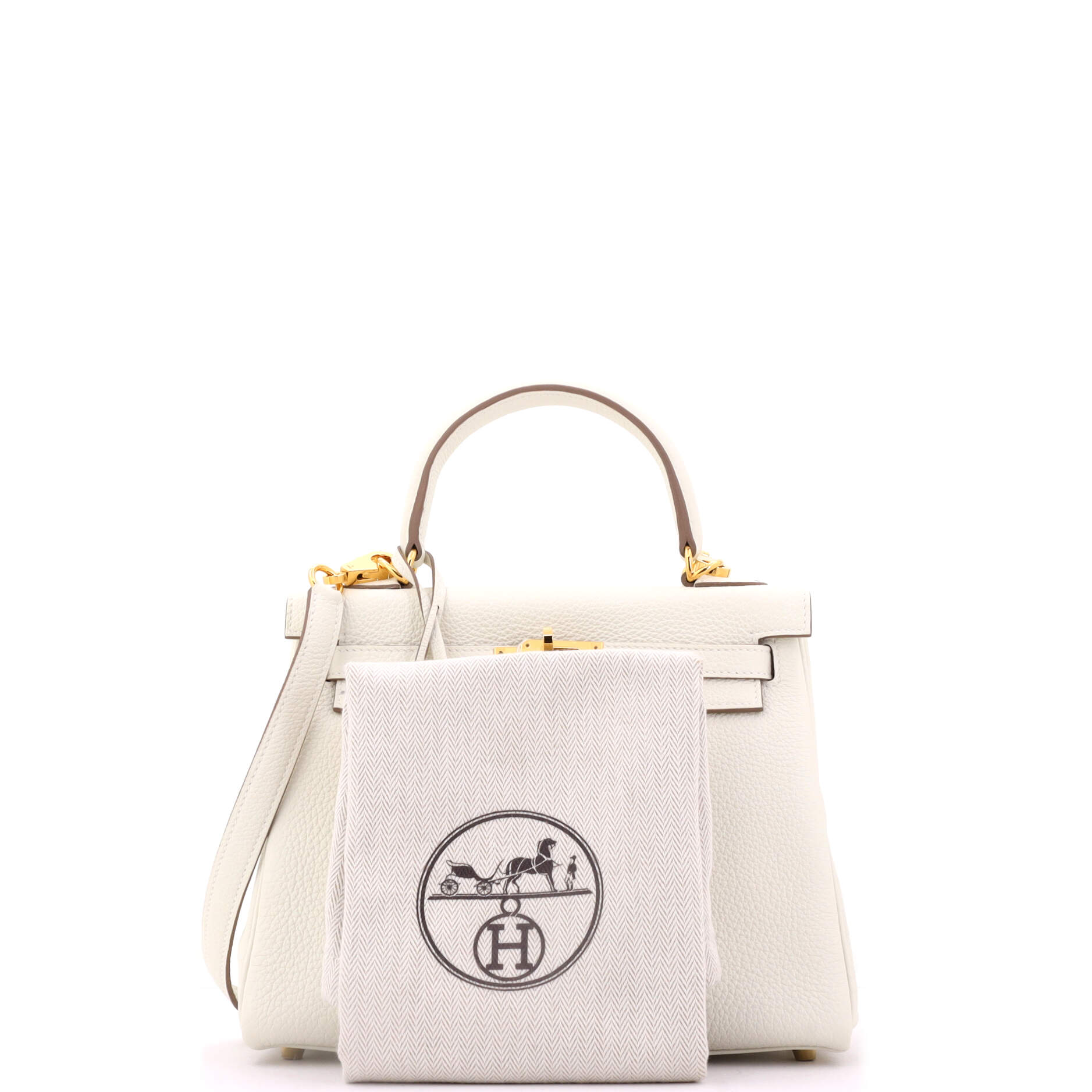 Kelly Handbag Light Togo with Gold Hardware 25