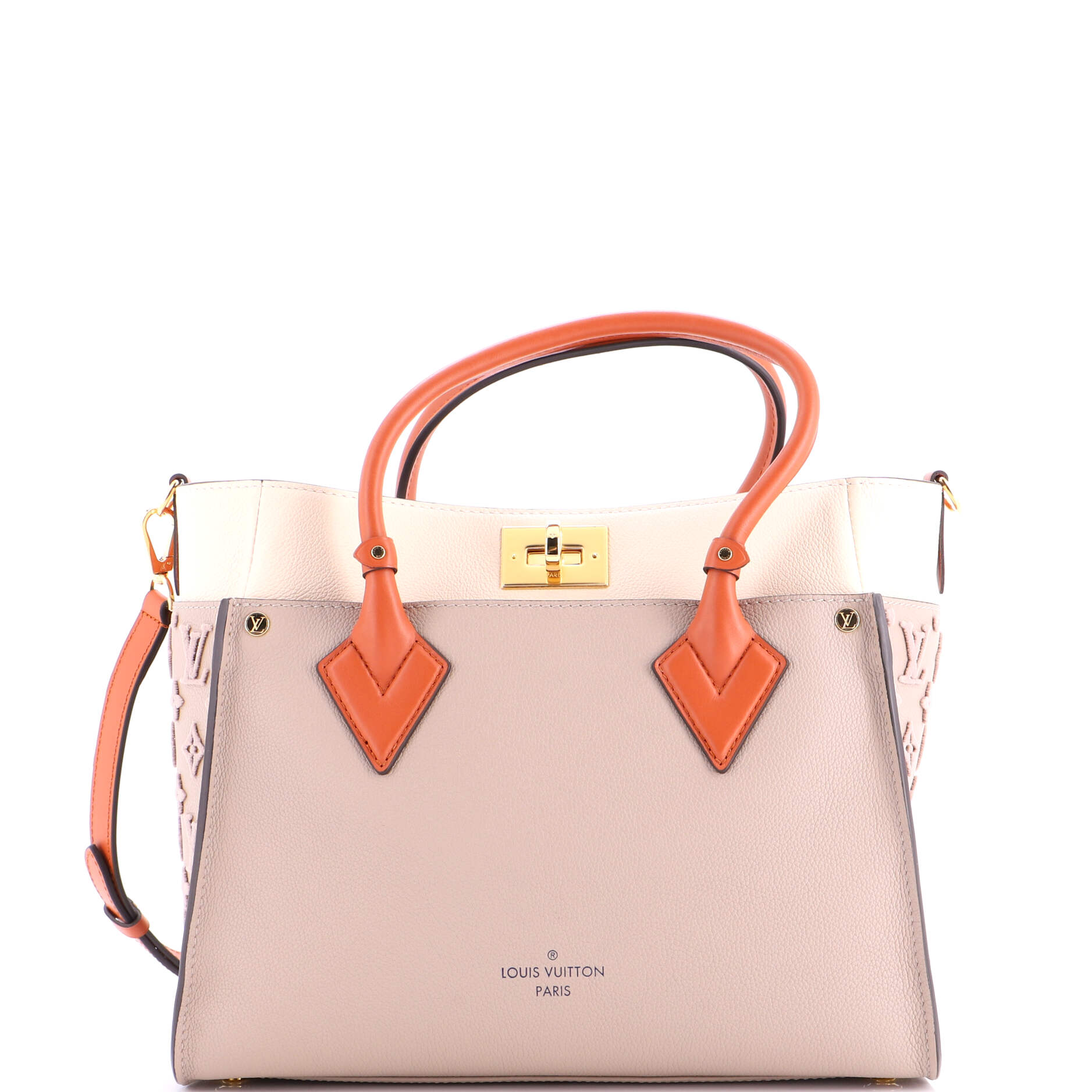 On My Side Tote Monogram Tuffetage Leather MM