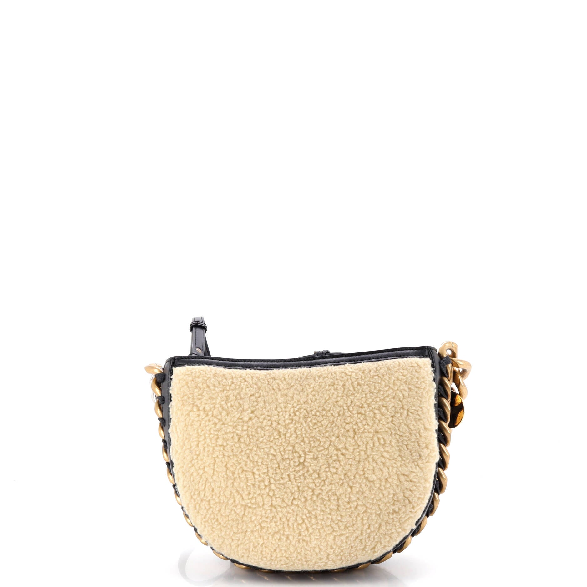 Frayme Shoulder Bag Faux Shearling and Faux Leather Small