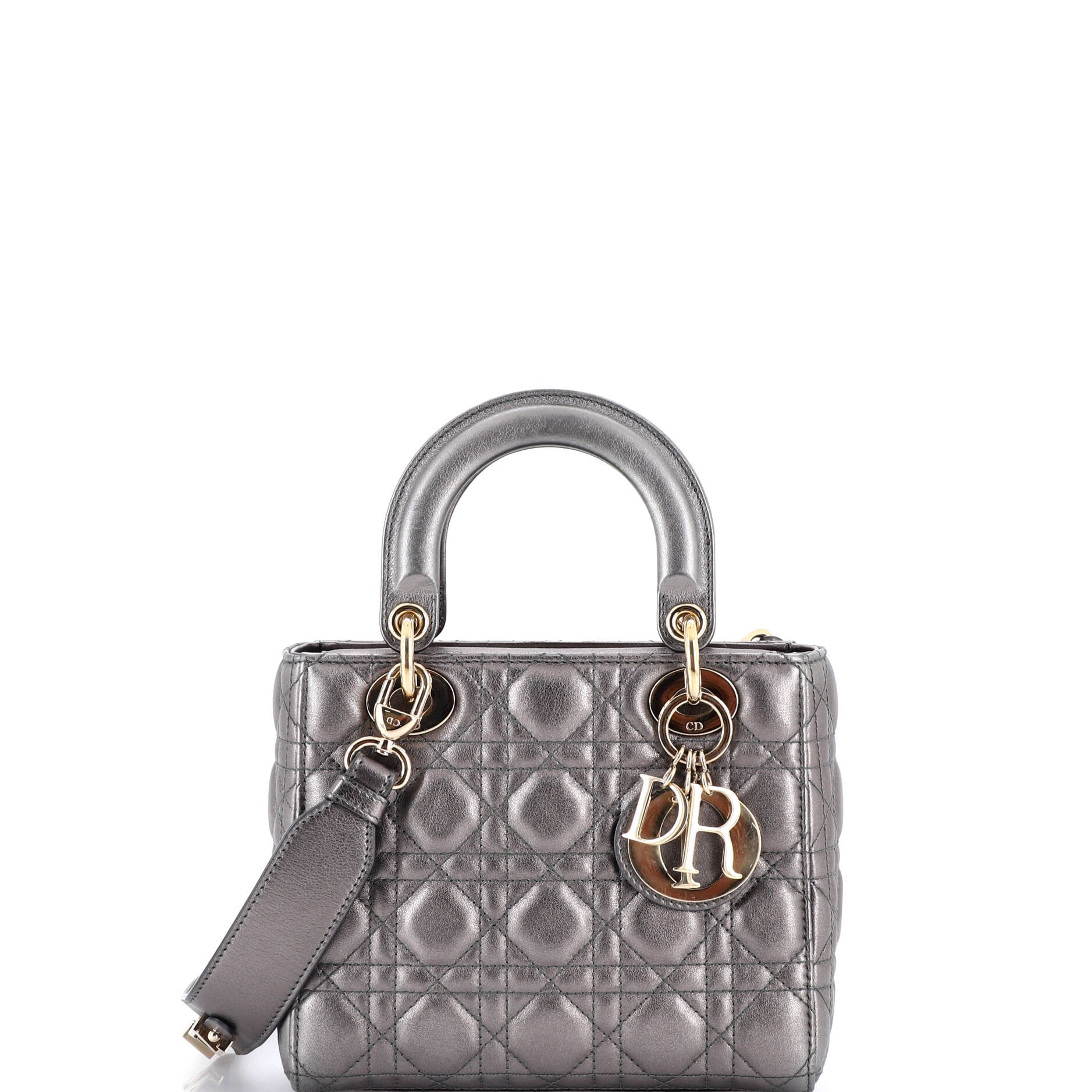 My ABCDior Lady Dior Bag Metallic Cannage Quilt Leather