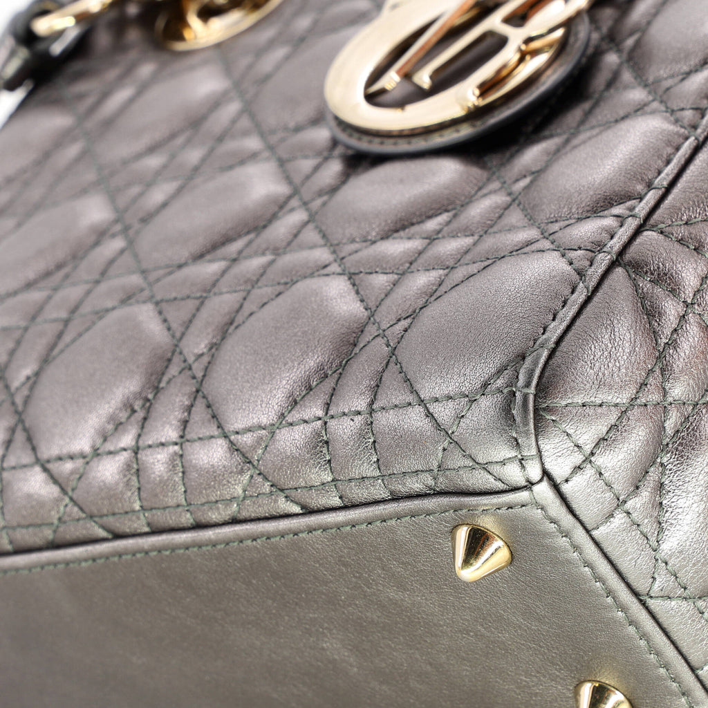 My ABCDior Lady Dior Bag Metallic Cannage Quilt Leather