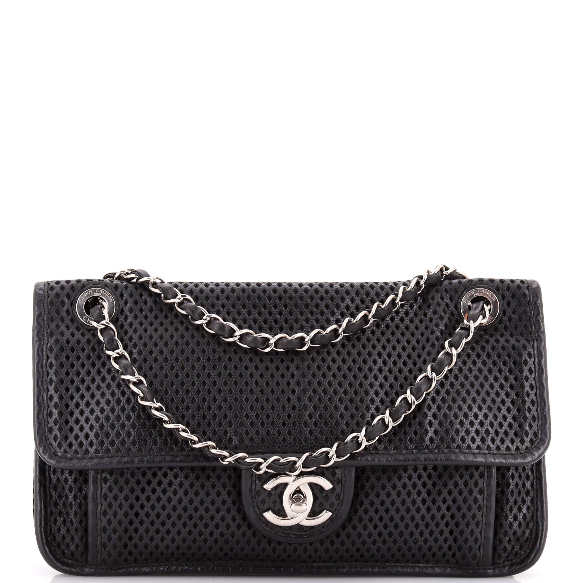 Up In The Air Flap Bag Perforated Leather Medium