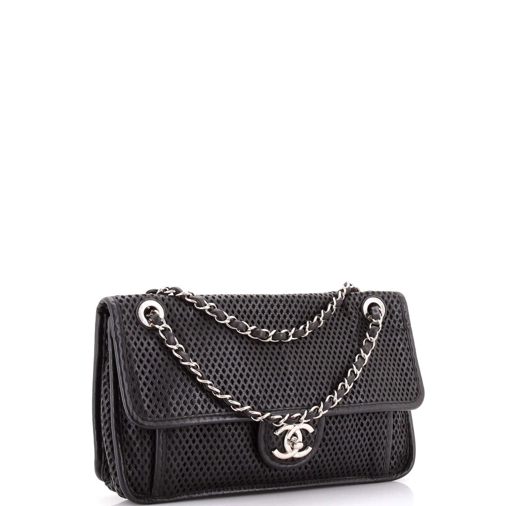 Up In The Air Flap Bag Perforated Leather Medium