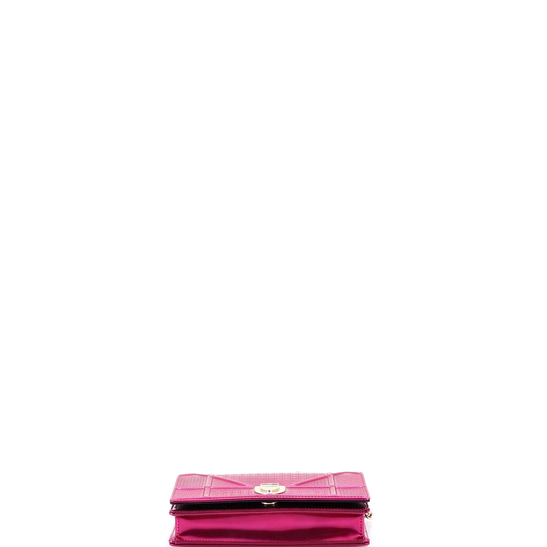 Diorama Wallet on Chain Cannage Embossed Calfskin