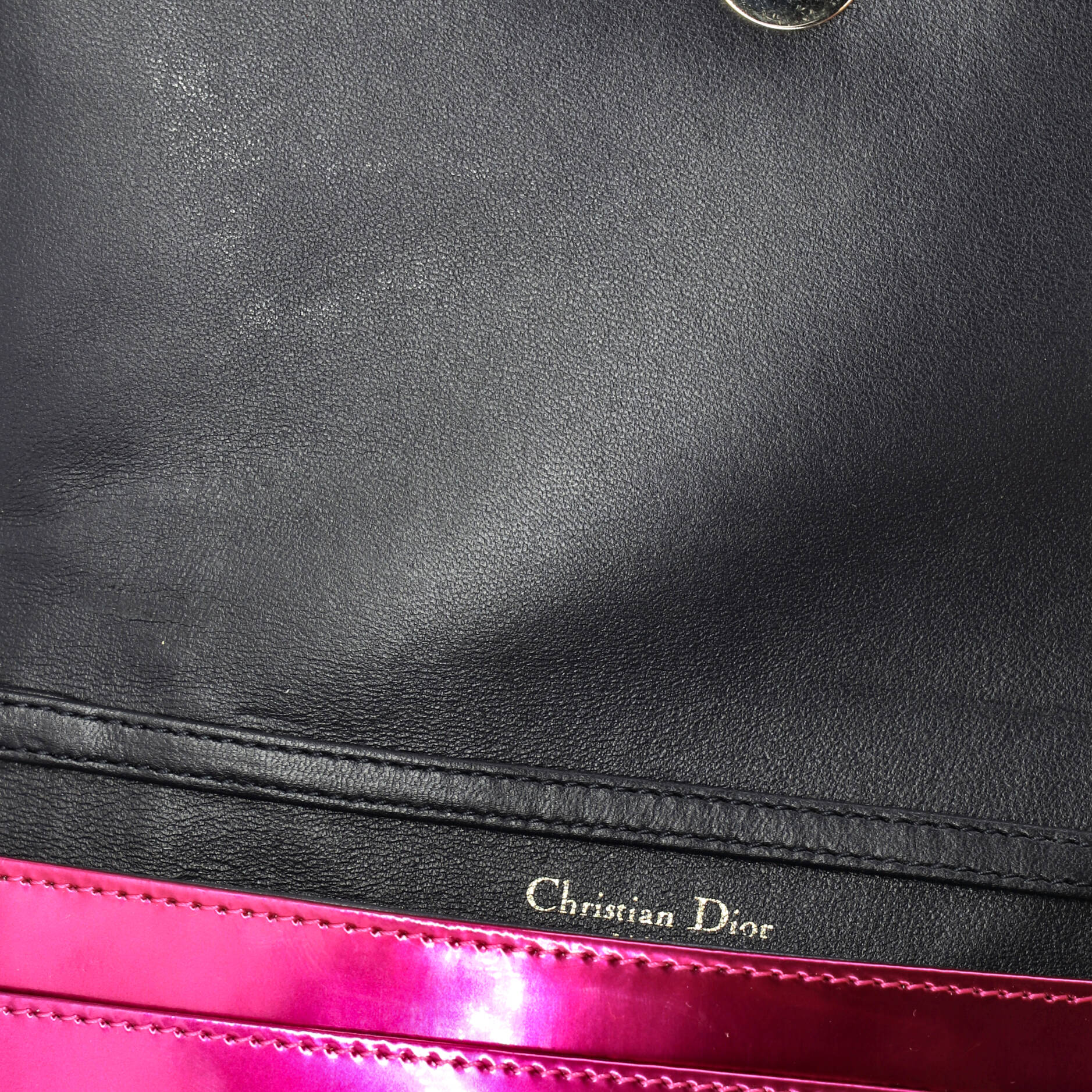 Diorama Wallet on Chain Cannage Embossed Calfskin