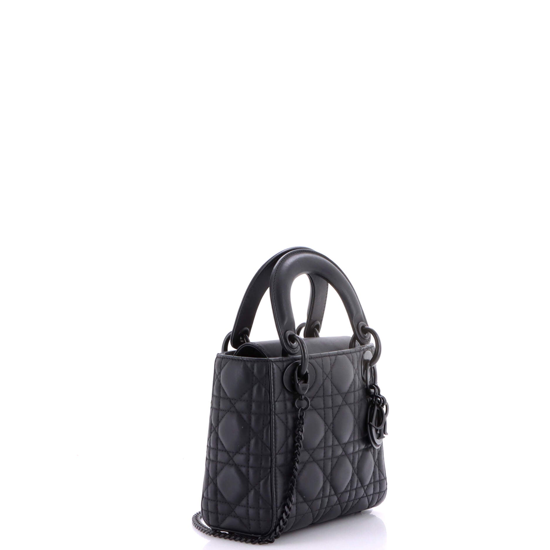 Ultra Matte Lady Dior Chain Bag Cannage Quilt Calfskin Mini