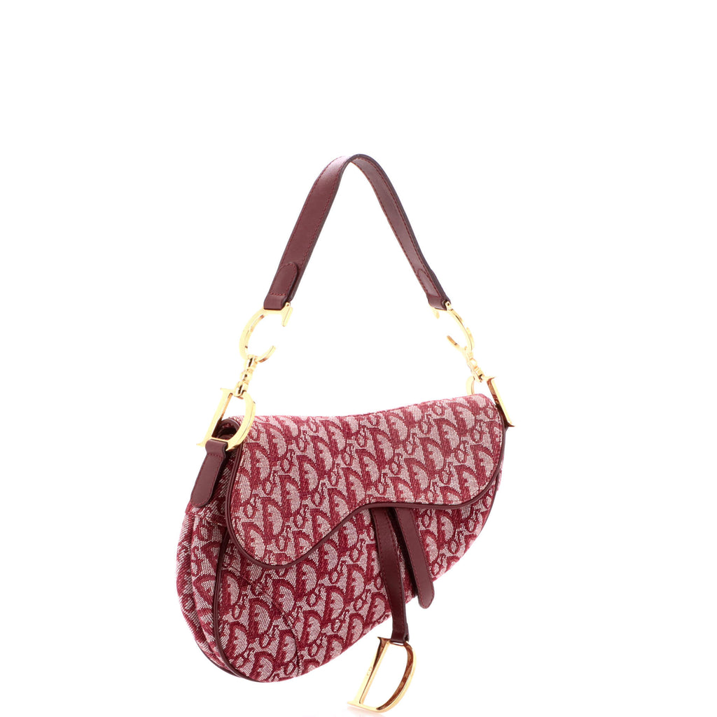 Vintage Saddle Bag Diorissimo Canvas Medium