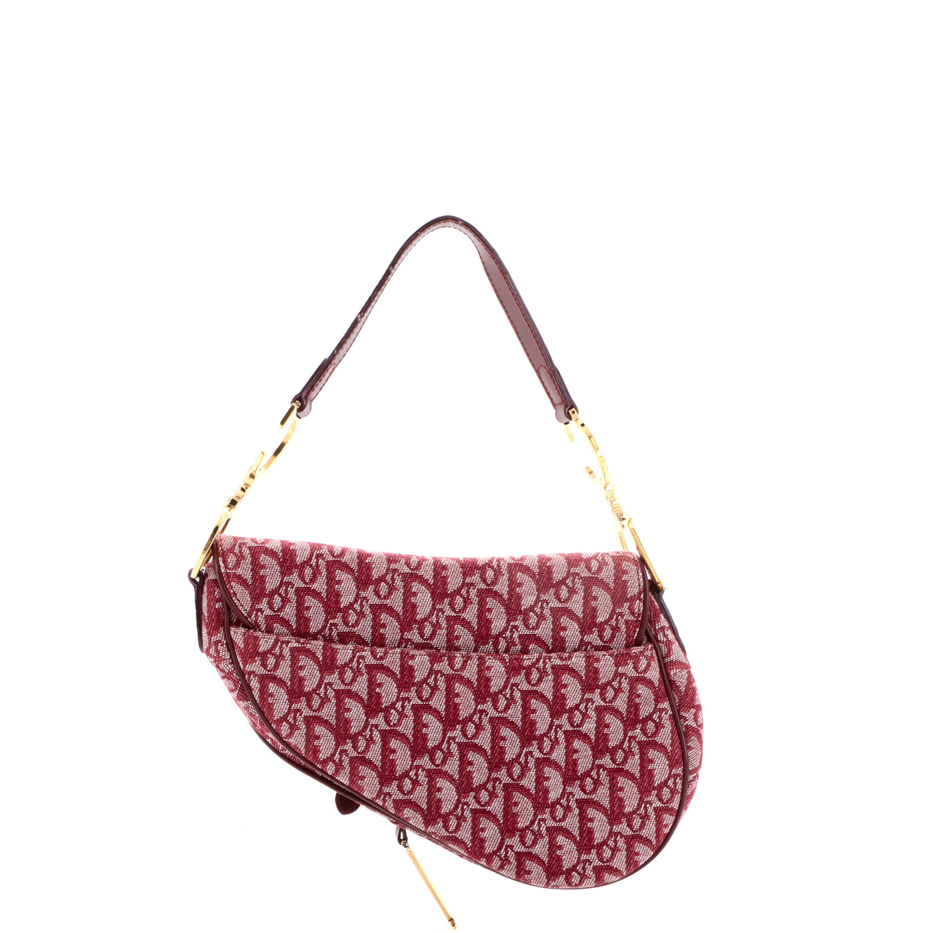 Vintage Saddle Bag Diorissimo Canvas Medium