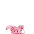 Le Cagole Giant Studs Shoulder Bag Leather XS