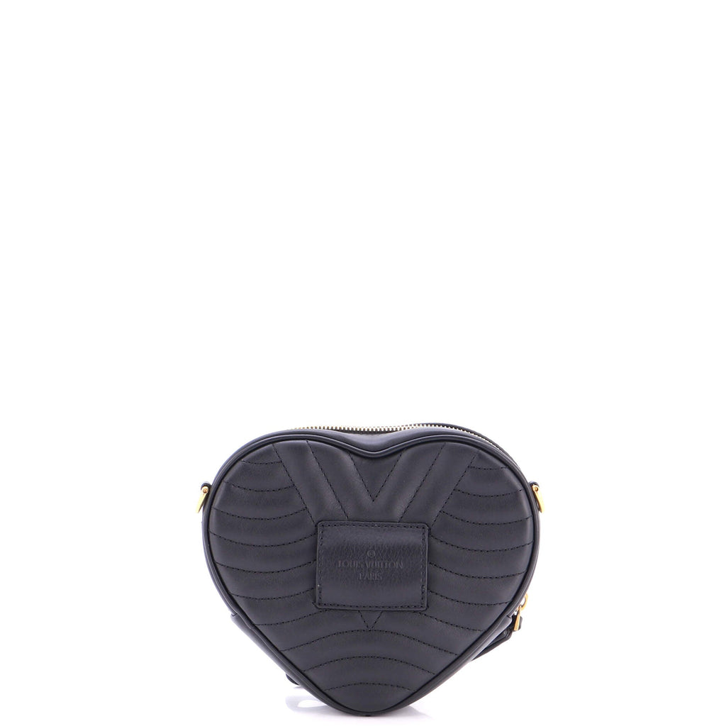 New Wave Heart Crossbody Bag Quilted Leather