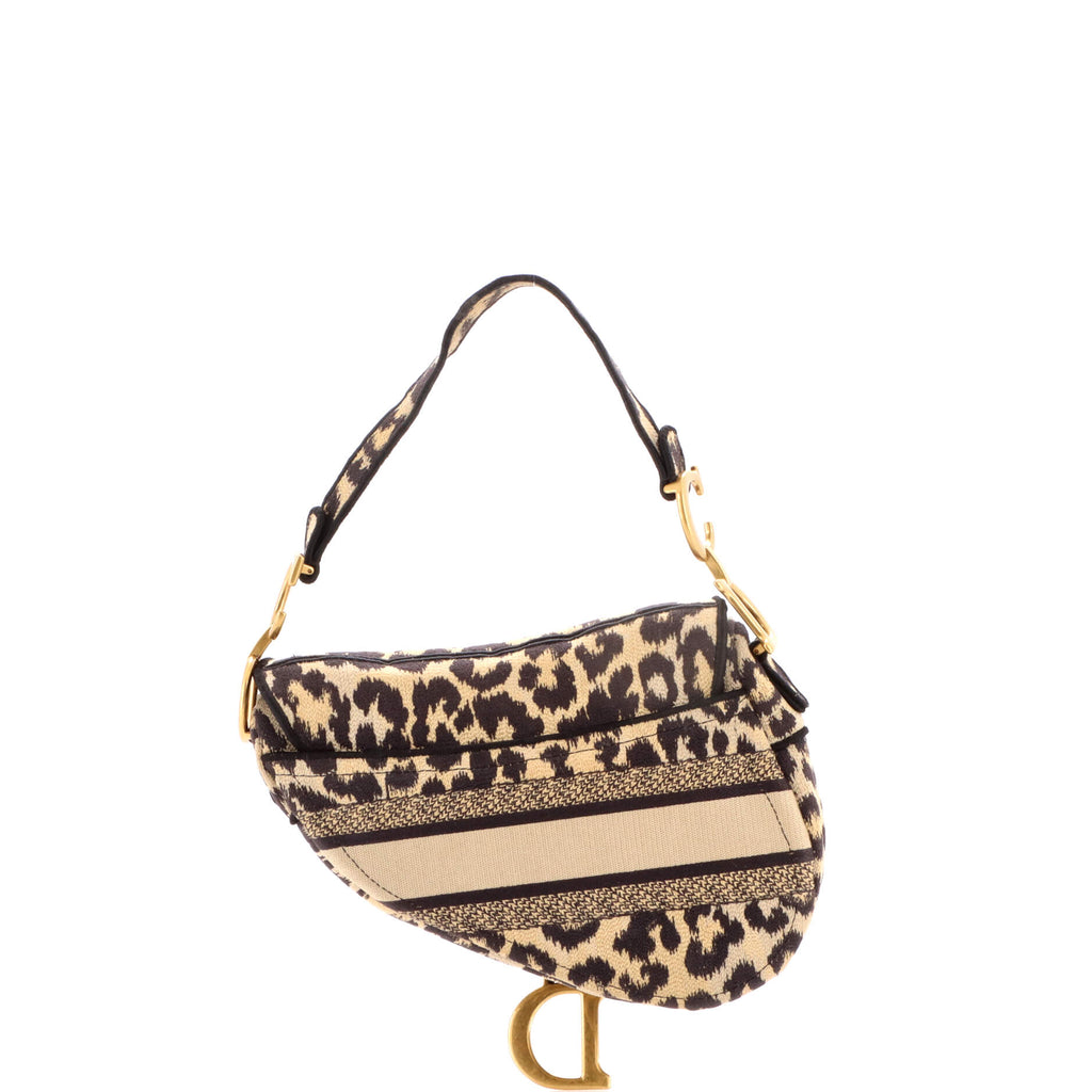 Saddle Handbag Mizza Embroidered Canvas Medium