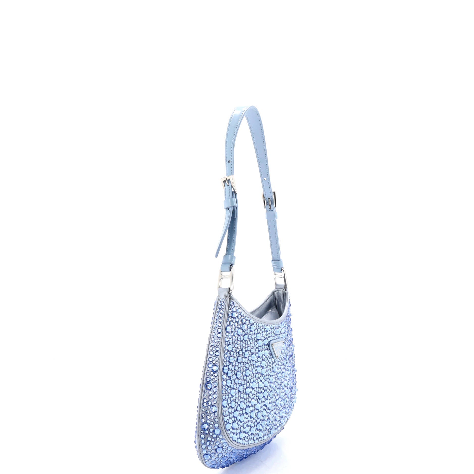 Cleo Shoulder Bag Crystal Embellished Satin Small