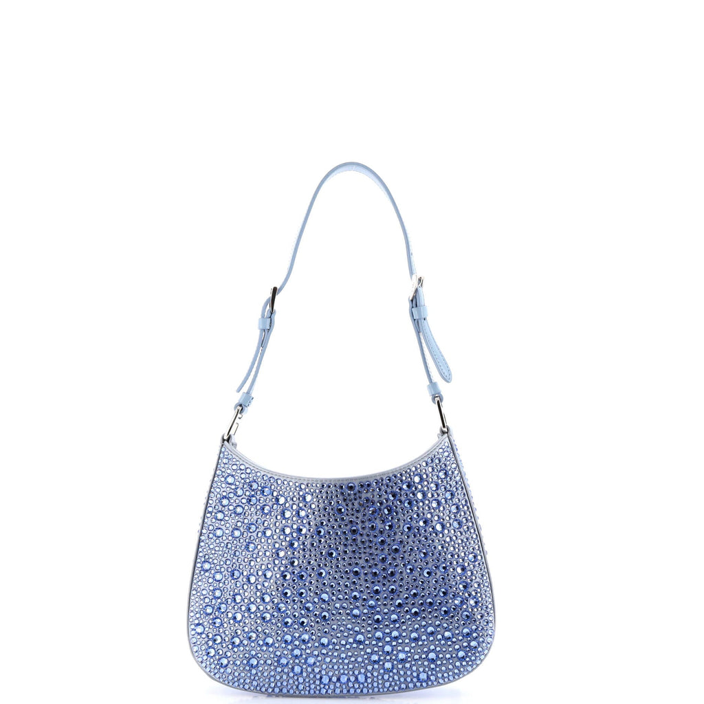 Cleo Shoulder Bag Crystal Embellished Satin Small
