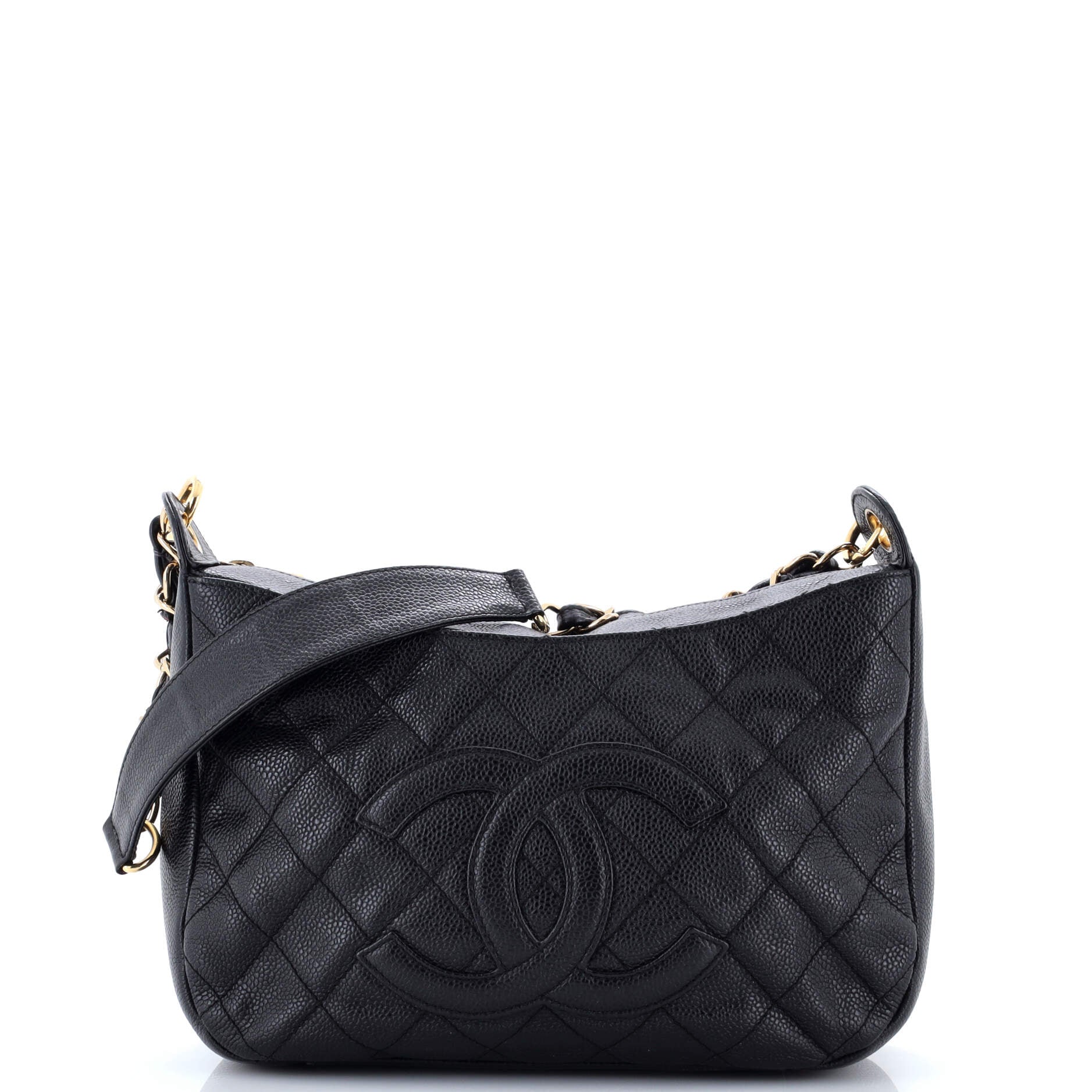 Timeless CC Chain Shoulder Bag Quilted Caviar Medium