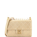 Chic Pearls Flap Bag Quilted Goatskin with Acrylic Beads Small