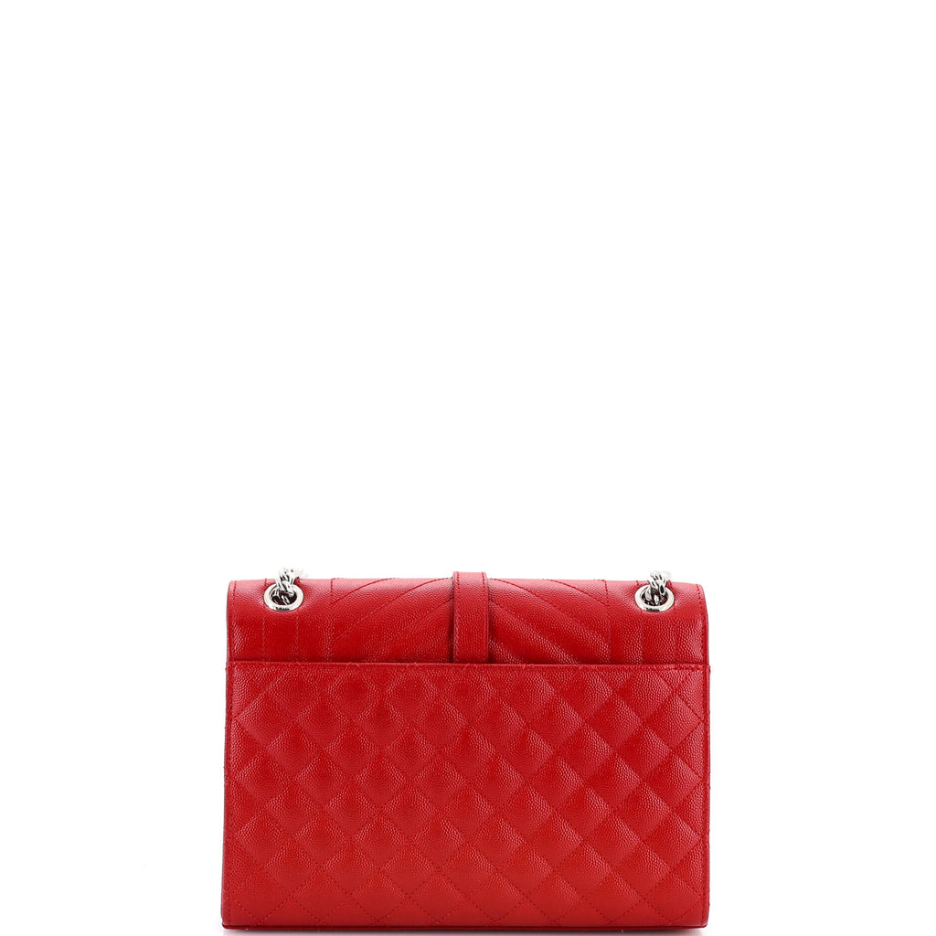 Classic Monogram Envelope Satchel Mixed Matelasse Leather Medium