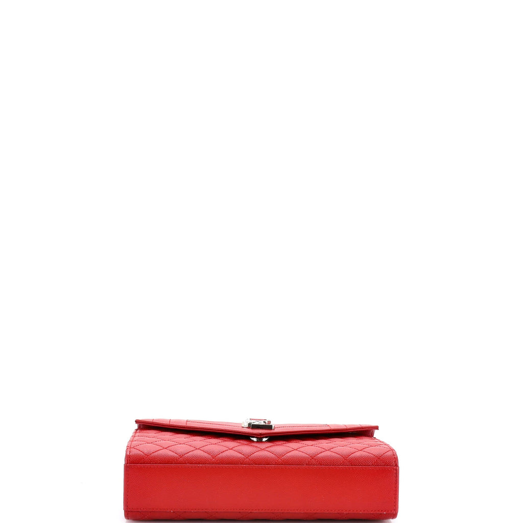 Classic Monogram Envelope Satchel Mixed Matelasse Leather Medium