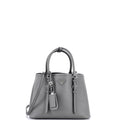 Belted Strap Cuir Double Tote Saffiano Leather Small