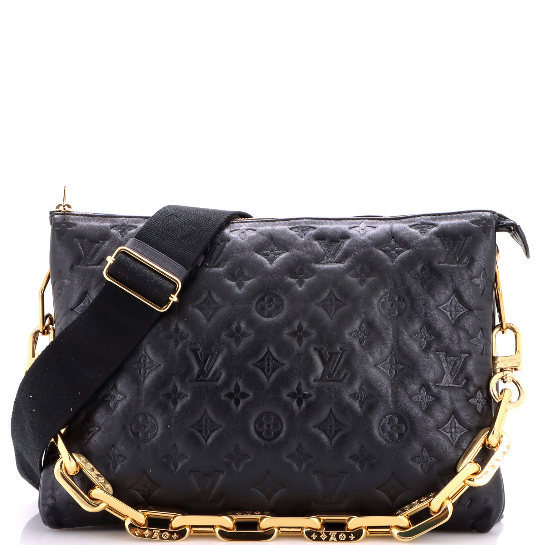 Coussin Bag Monogram Embossed Lambskin MM