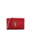 Classic Monogram Envelope Satchel Mixed Matelasse Leather Small