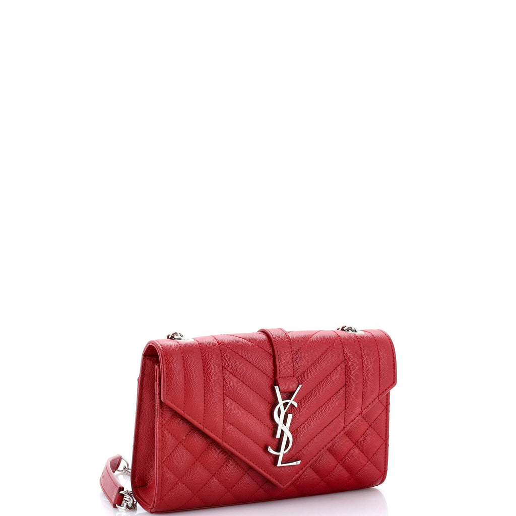 Classic Monogram Envelope Satchel Mixed Matelasse Leather Small