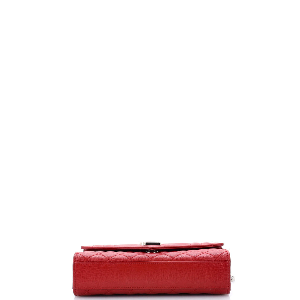 Classic Monogram Envelope Satchel Mixed Matelasse Leather Small