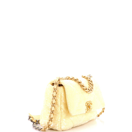 19 Flap Bag Quilted Sequins Medium