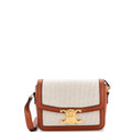Triomphe Shoulder Bag Canvas with Leather Teen