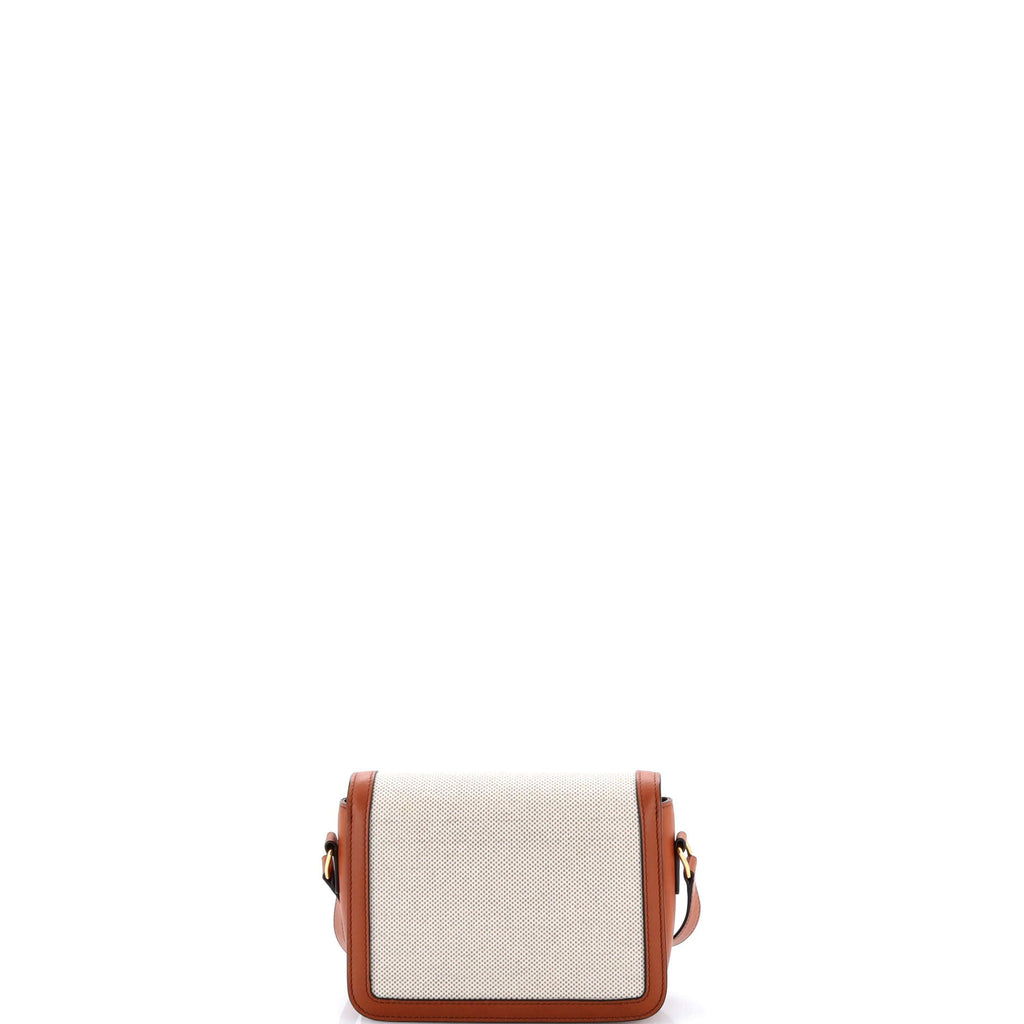 Triomphe Shoulder Bag Canvas with Leather Teen