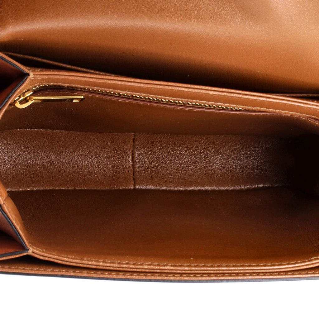 Triomphe Shoulder Bag Canvas with Leather Teen