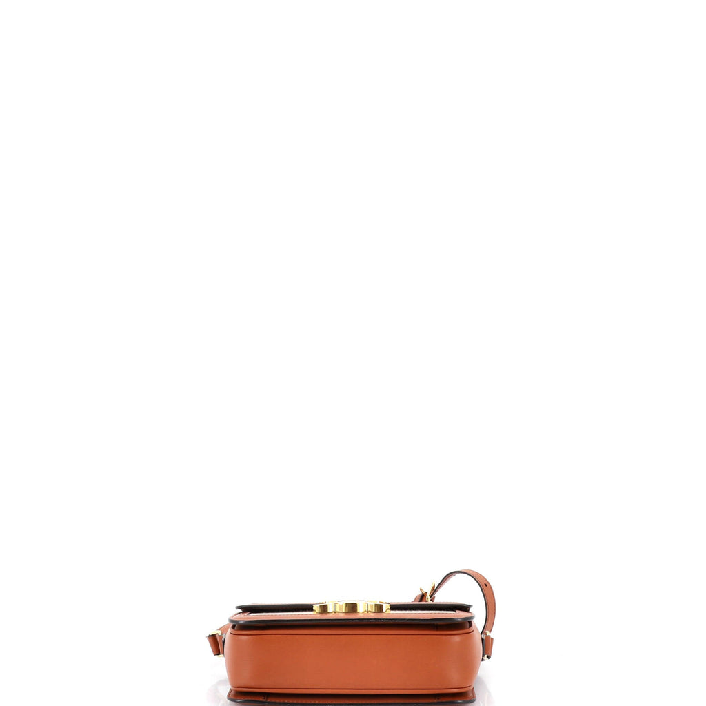 Triomphe Shoulder Bag Canvas with Leather Teen