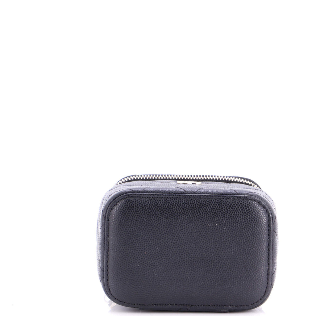 Classic Vanity Case with Chain Quilted Caviar Mini
