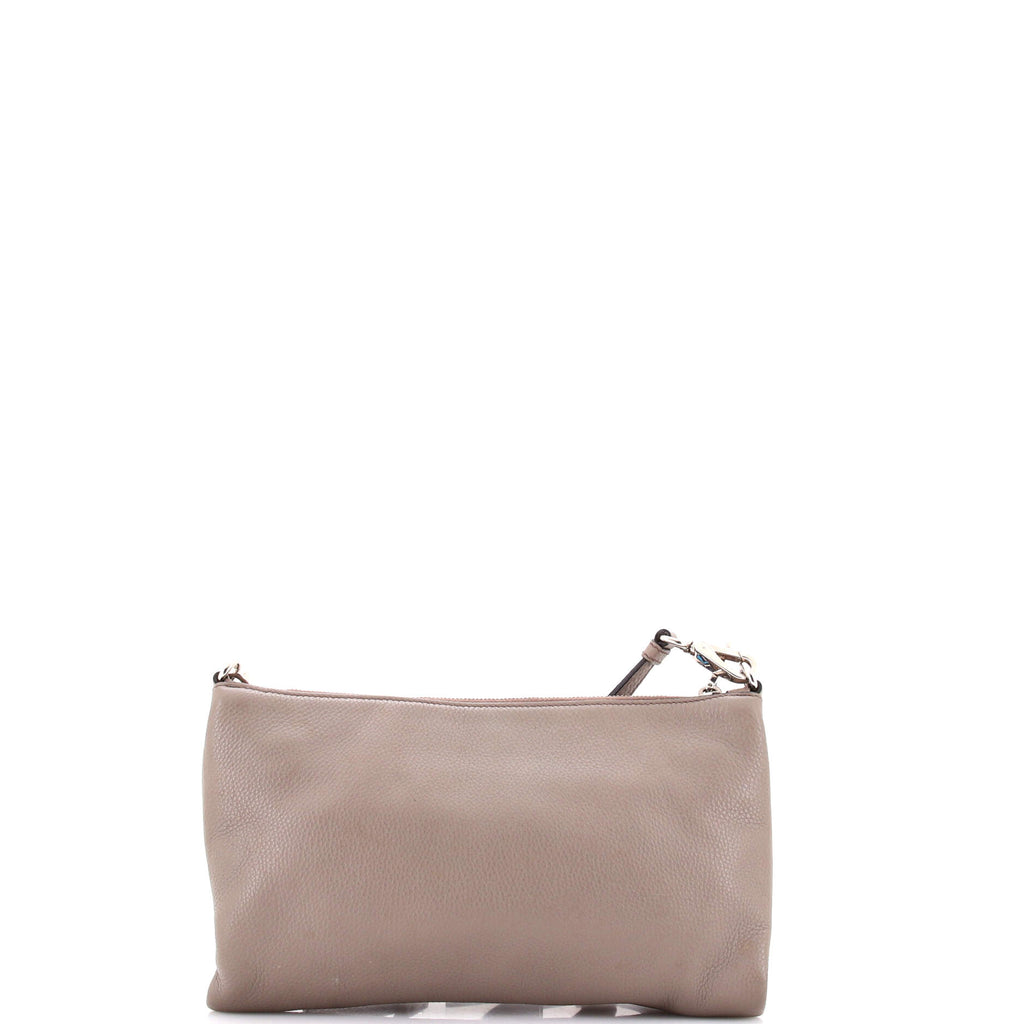 Flat Zip Crossbody Bag Vitello Daino Mini