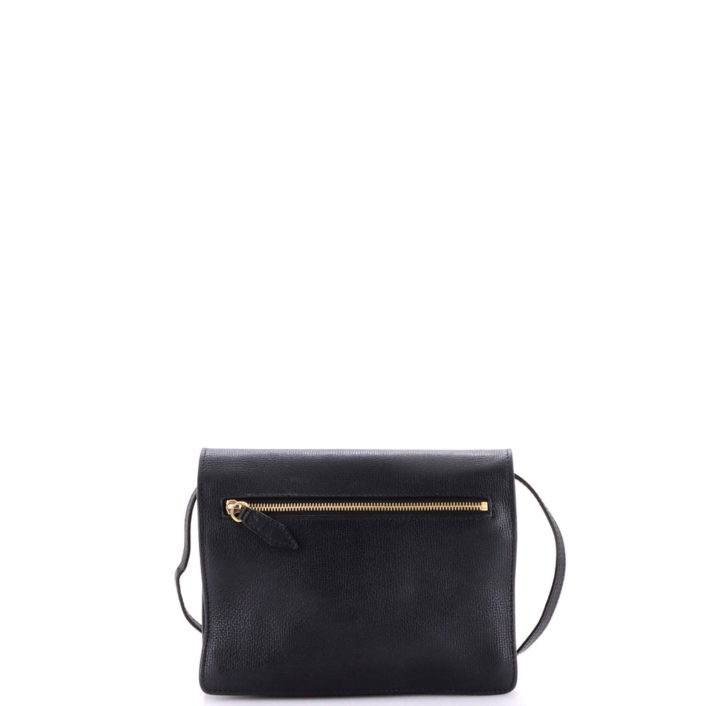 Macken Crossbody Bag Leather and House Check Canvas Small