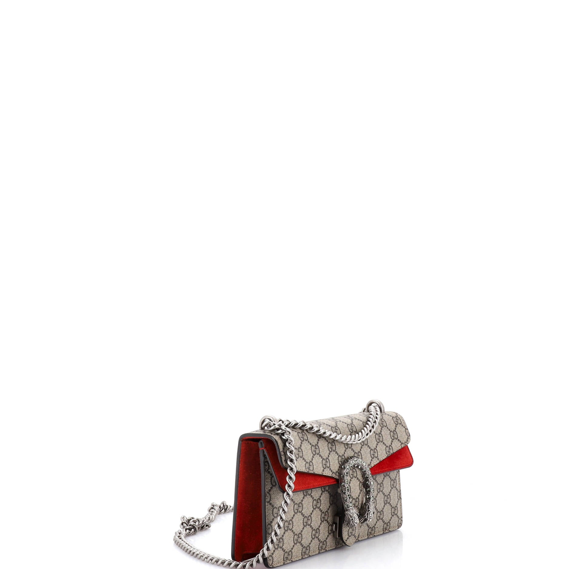Dionysus Bag GG Coated Canvas with Crystal Embellished Metal Small