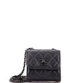 So Black Trendy CC Clutch with Chain Quilted Lambskin Small