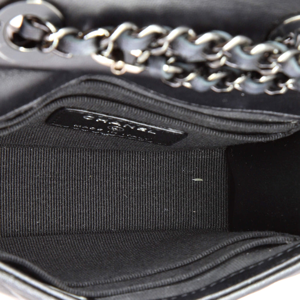 So Black Trendy CC Clutch with Chain Quilted Lambskin Small