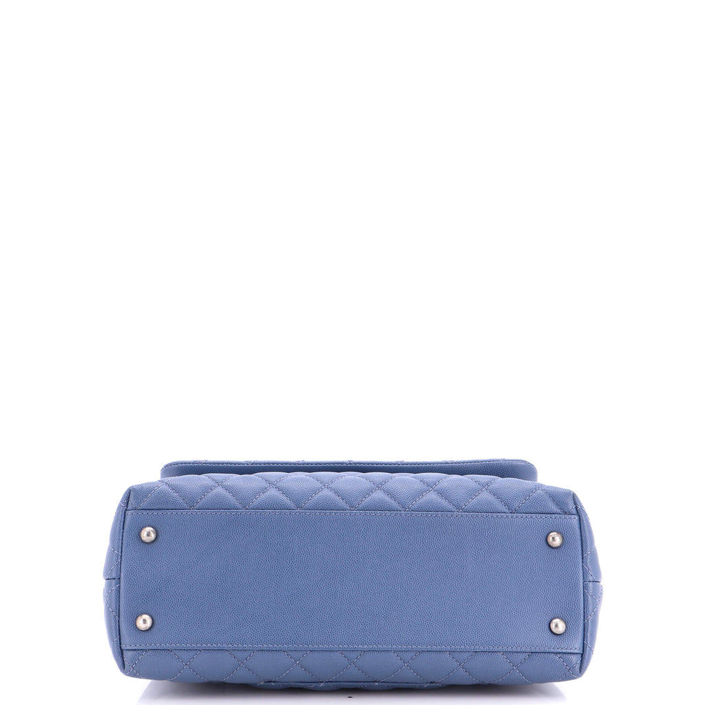 Coco Top Handle Bag Quilted Caviar Small