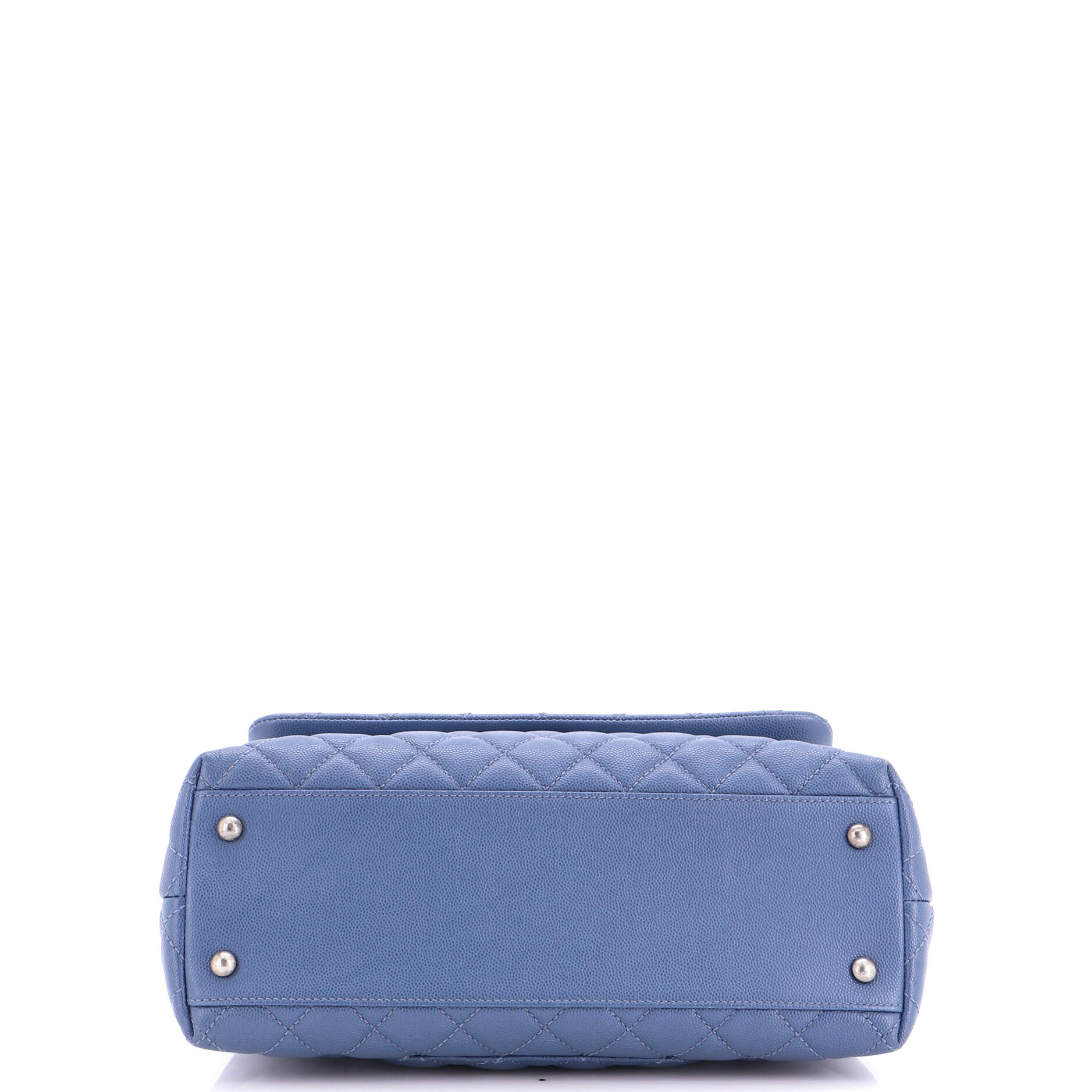 Coco Top Handle Bag Quilted Caviar Small