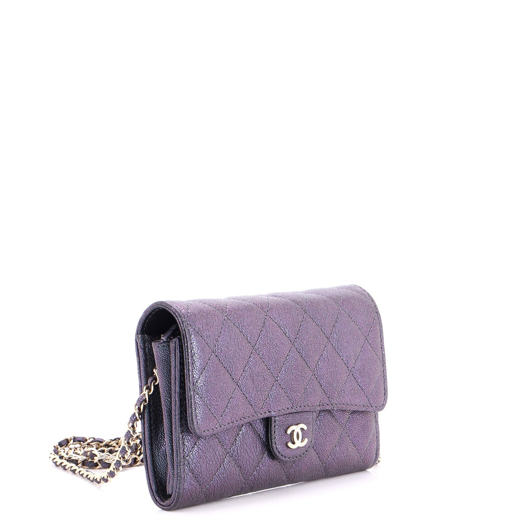 Classic Flap Wallet Crossbody Bag Quilted Caviar Mini