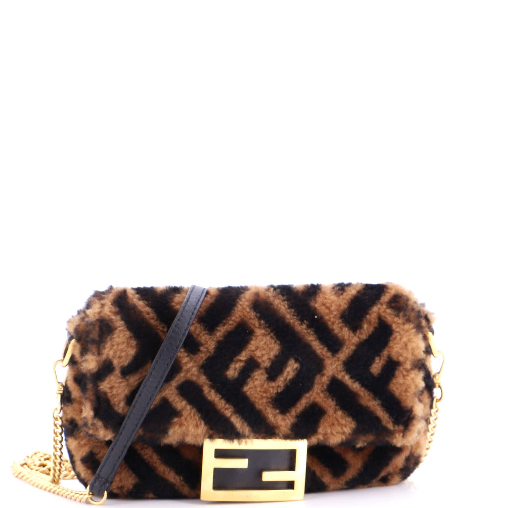 Baguette NM Bag Zucca Shearling Mini