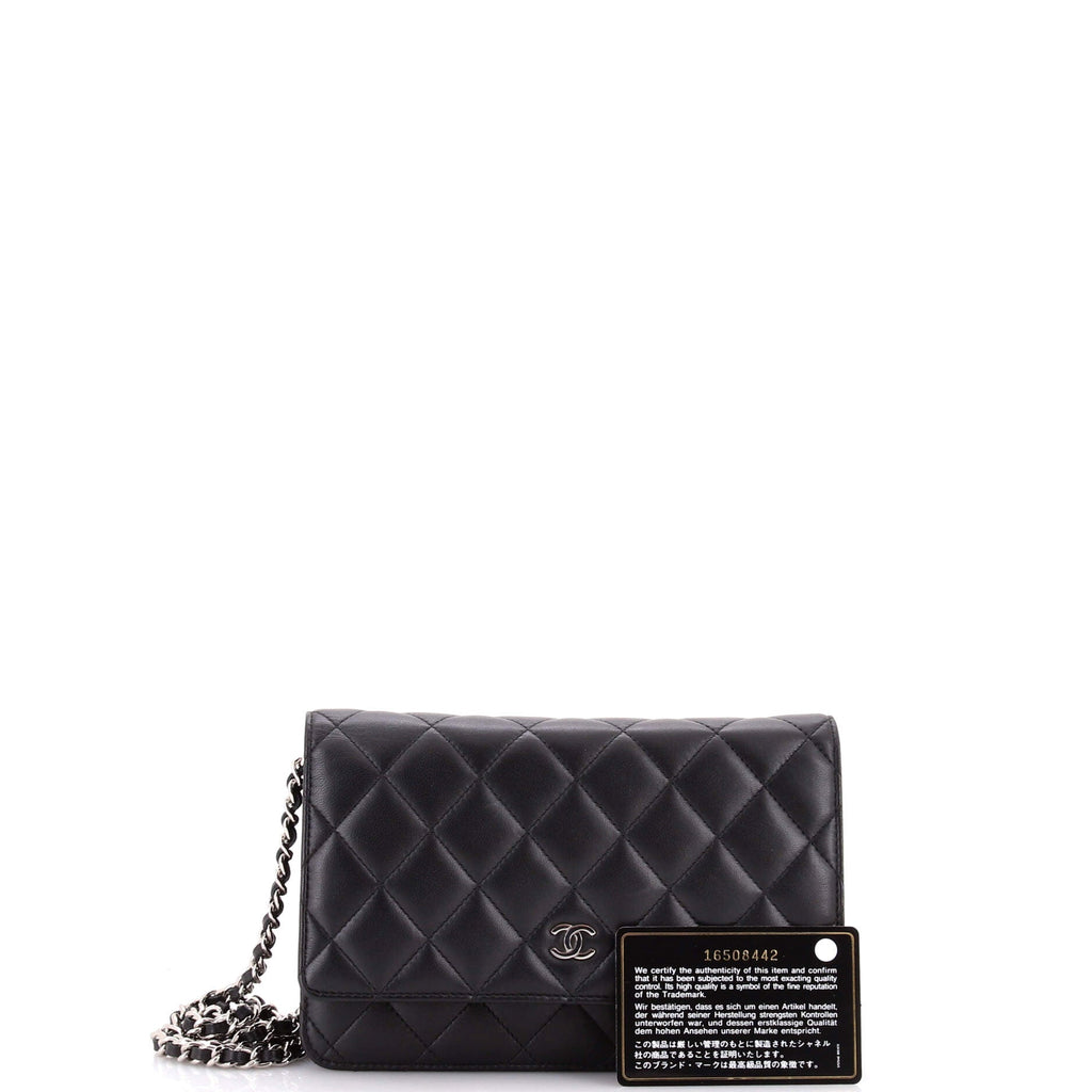 Wallet on Chain Quilted Lambskin