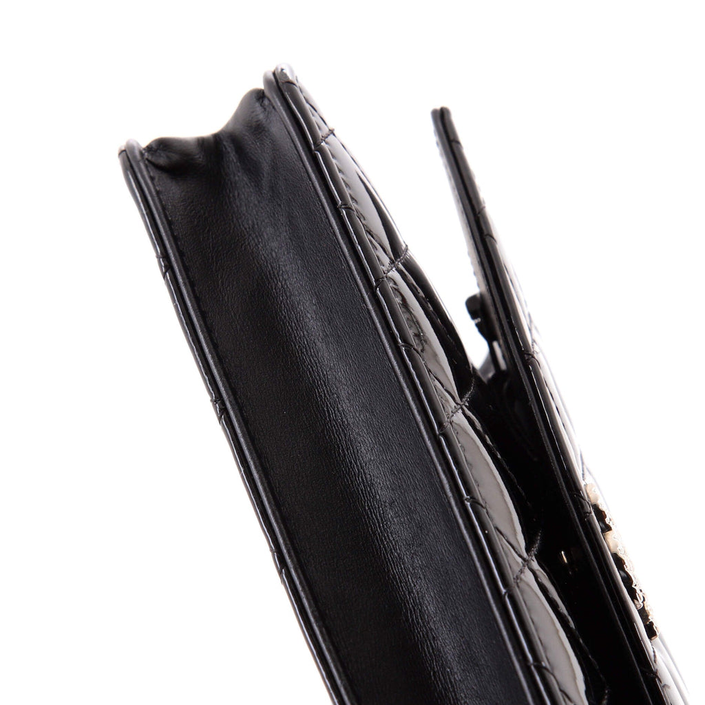 Brilliant Wallet on Chain Quilted Patent
