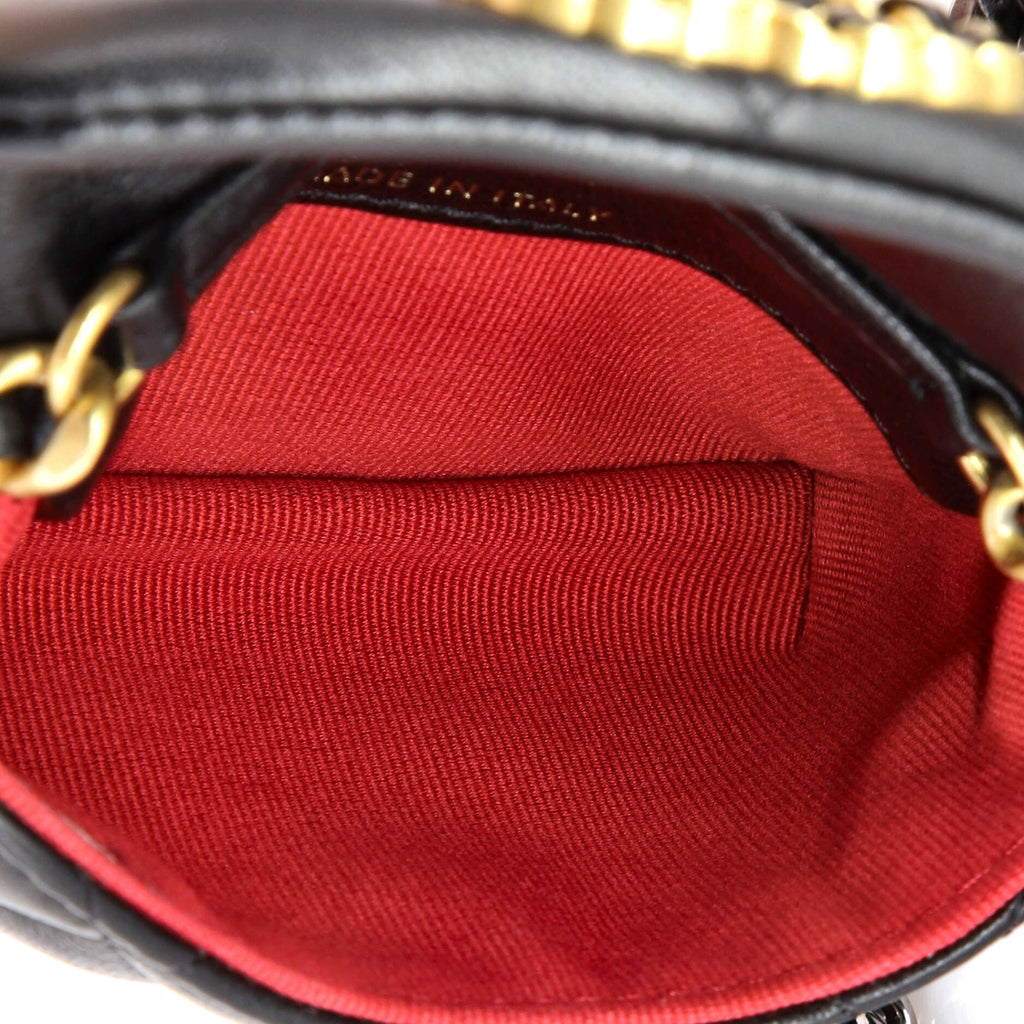 19 Convertible Flap Coin Purse With Chain Quilted Lambskin