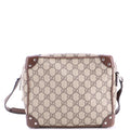 Trunk Shoulder Bag GG Coated Canvas with Studded Leather