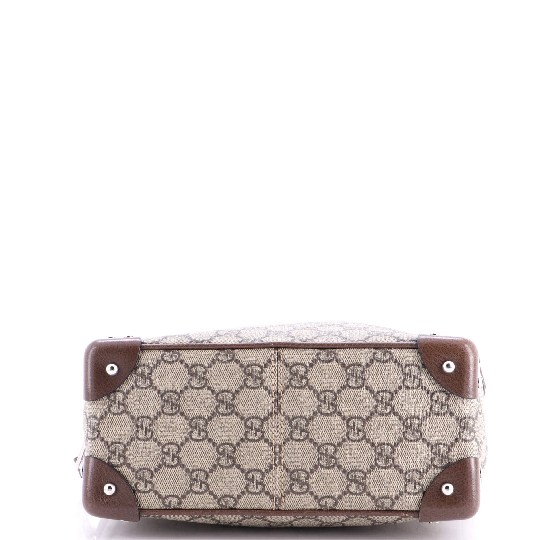 Trunk Shoulder Bag GG Coated Canvas with Studded Leather