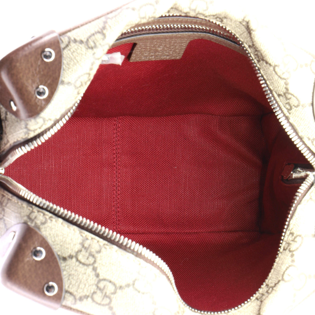 Trunk Shoulder Bag GG Coated Canvas with Studded Leather