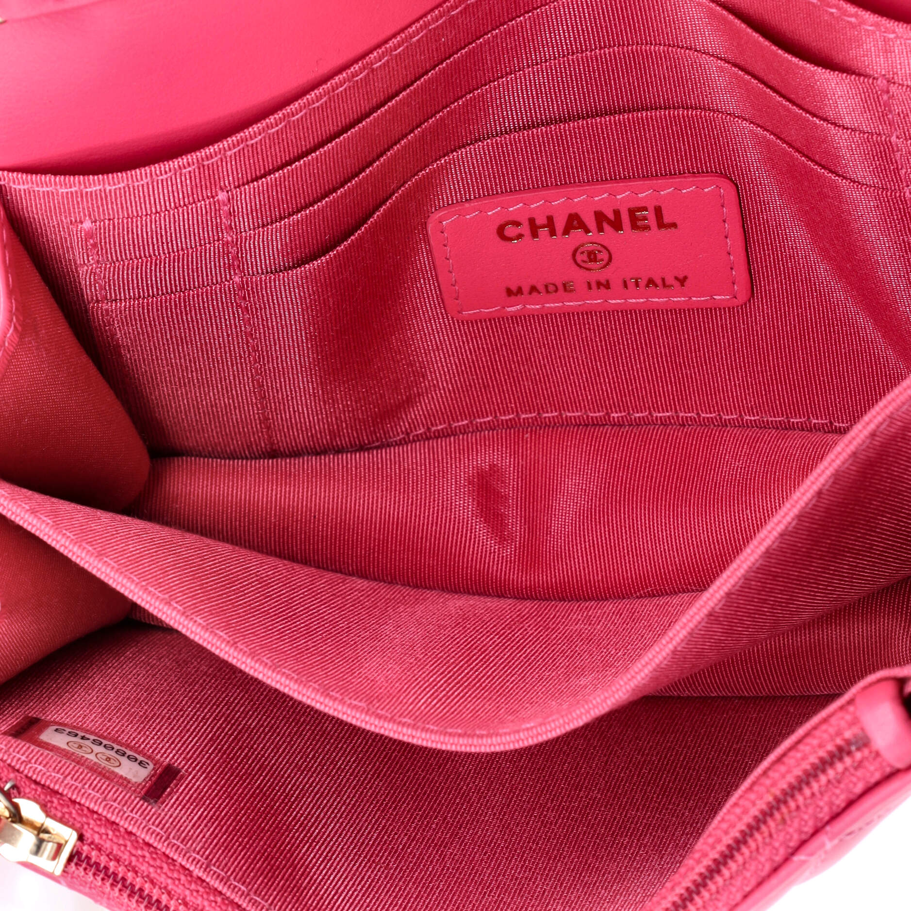 Pearl Strap CC Wallet on Chain Quilted Calfskin Mini